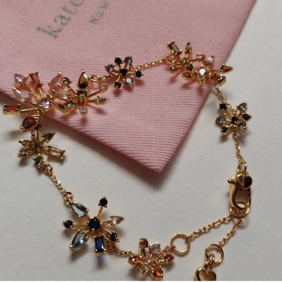kate spade new york Mixed Cubic Zirconia Firework Flower Line Bracelet - Picture 7 of 7